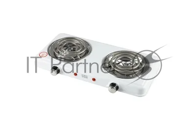 Плита настольная электрическая Homestar HS-1109 белый, 2 кВт, ТЭН, конфорки - 2, эмаль, поворотные переключатели