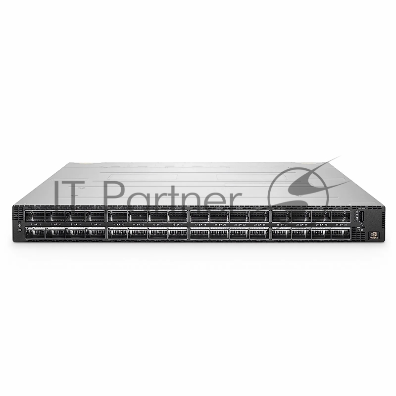 Коммутатор Mellanox MQM9790-NS2F, 64×400 Гбит/с (32×OSFP 2x400G), неуправляемый