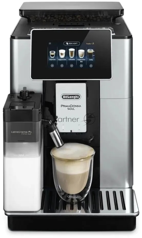 Кофемашина DeLonghi ECAM610.55.SB 1450Вт черный/серебристый