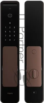 Умный замок Aqara ML-D01D врезной разбл.отпеч.паль./код/пар/NFC/прил/мех.кл 5000mAh бронзовый/черный