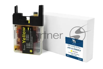 Картридж струйный NVPrint LC-1280XLY (NV-LC1280XLY) Yellow для Brother MFCJ5910/6510/6910 (19 мл) совместимый