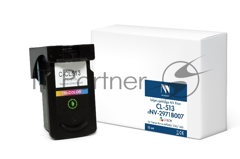 Картридж струйный NVPrint CL-513 (NV-2971B007) Color для Canon Pixma MP240/250/260 (15 мл) совместимый