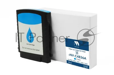 Картридж струйный NVPrint 11 (NV-C4836A) Cyan для HP BIJ 1000/1100/1200/2200 (28мл) совместимый