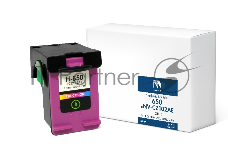 Картридж струйный NVPrint 650 (NV-CZ102AE) Color для HP DJ 1015/2515/3515/4515 (18 мл) совместимый