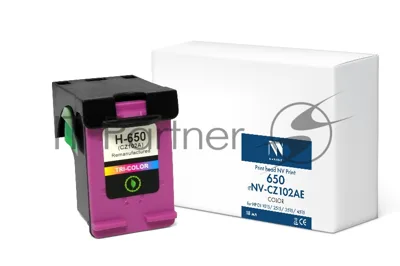 Картридж струйный NVPrint 650 (NV-CZ102AE) Color для HP DJ 1015/2515/3515/4515 (18 мл) совместимый