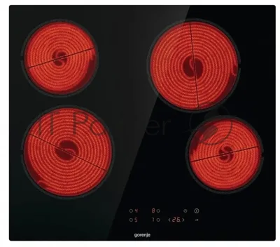 Электрическая варочная поверхность Gorenje ECT64BSCE, 4 конфорки, стеклокерамика, 6600 Вт