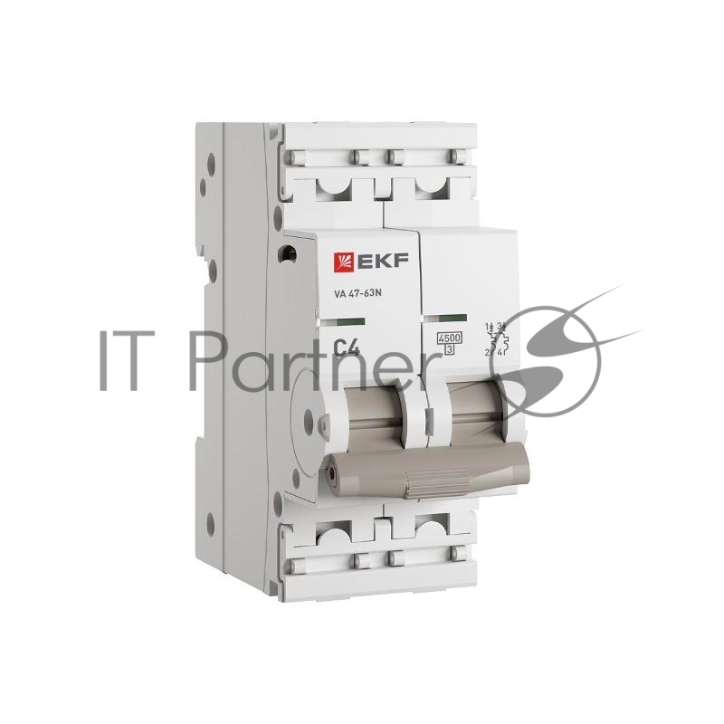 Выключатель автоматический 2п C 4А 4.5кА ВА 47-63N PROxima EKF M634204C