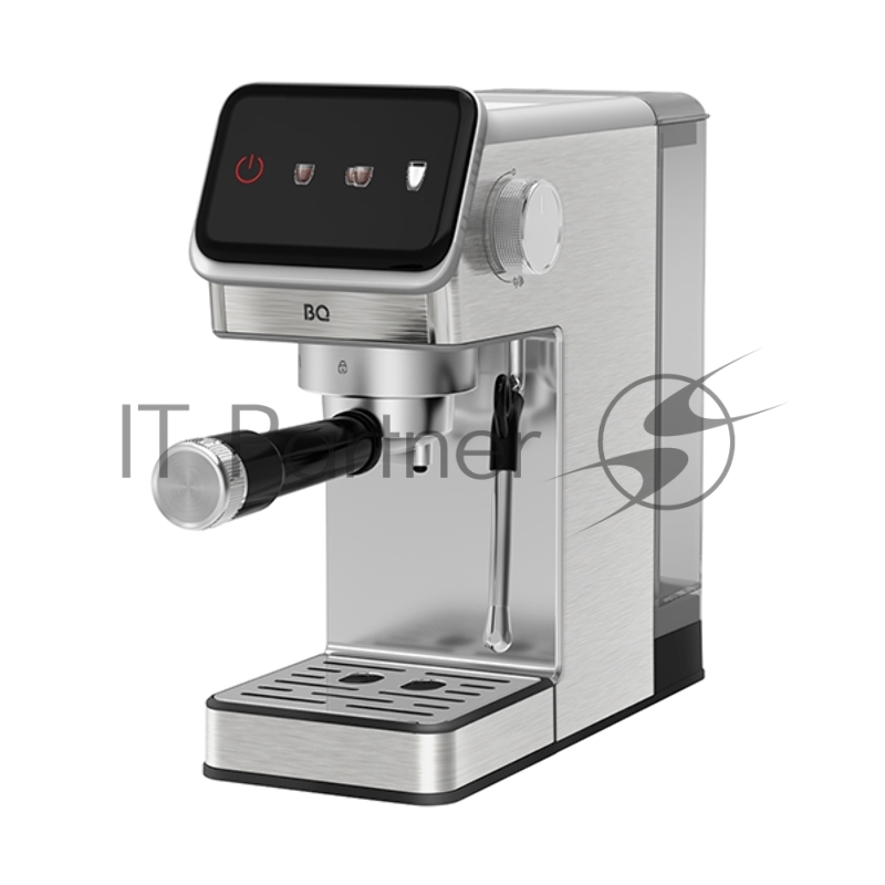 Кофеварка рожковая BQ CM7003 серебристый, исп. кофе - молотый, 1,2 л, 1350 Вт, 20 бар