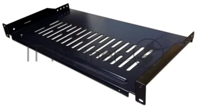 Полка стационарная для приборов Lanmaster TWT-CB-SFBF150-1U/18 1U нагр.:18кг. 19" черный (упак.:1шт)