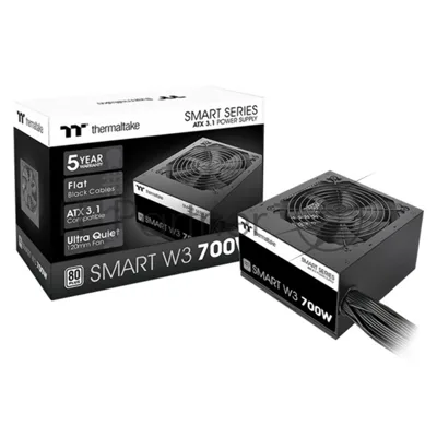 Блок питания Thermaltake Smart W3 700W, ATX 3.1, APFC, 12cm Fan, 80+, Retail