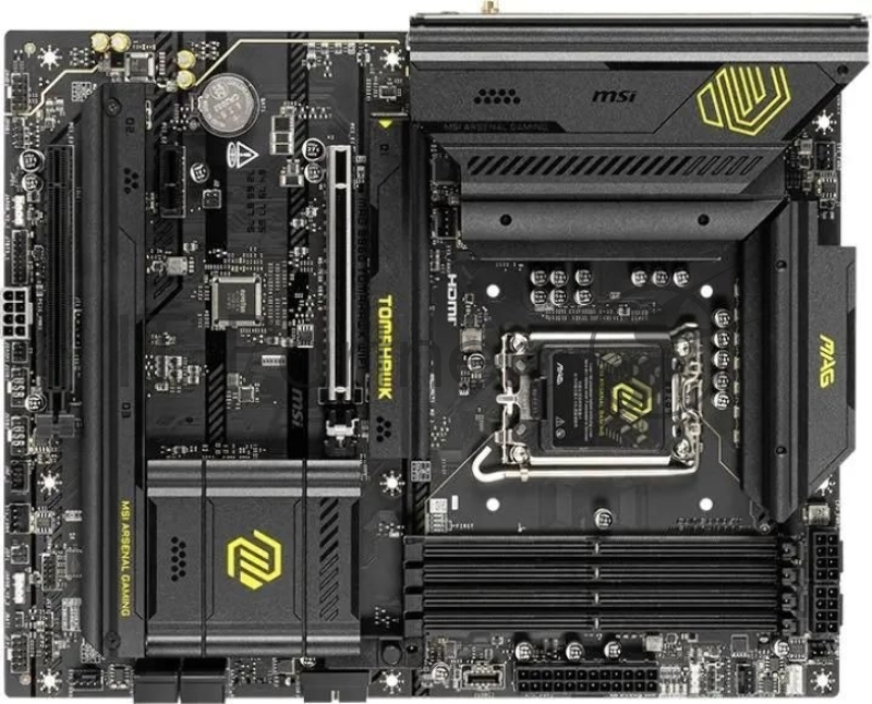 Материнская плата MSI MAG B860 TOMAHAWK WIFI, LGA1851, Intel B860, 4xDDR5, 4xSATA, 3xM.2, 1xPCIe 5.0 x16, DisplayPort, HDMI, USB Type-C, 1x5Gb LAN, Thunderbolt, 2x3.5 мм, 7.1, ATX