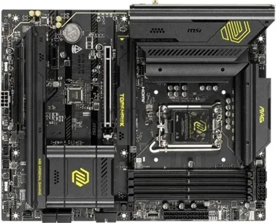 Материнская плата MSI MAG B860 TOMAHAWK WIFI, LGA1851, Intel B860, 4xDDR5, 4xSATA, 3xM.2, 1xPCIe 5.0 x16, DisplayPort, HDMI, USB Type-C, 1x5Gb LAN, Thunderbolt, 2x3.5 мм, 7.1, ATX