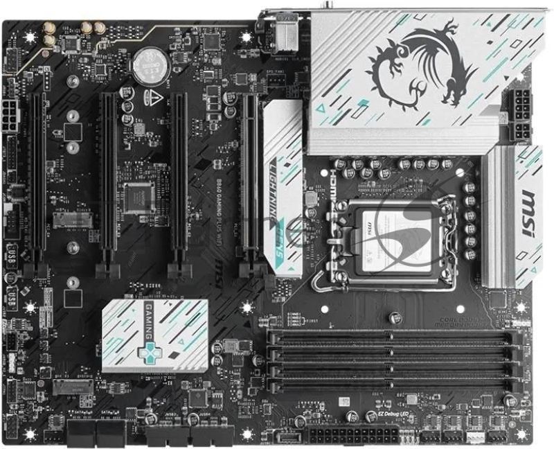 Материнская плата MSI B860 GAMING PLUS WIFI, LGA1851, Intel B860, 4xDDR5, 4xSATA, 3xM.2, 1xPCIe 5.0 x16, DisplayPort, HDMI, USB Type-C, 1x5Gb LAN, Thunderbolt, 3x3.5 мм, 7.1, ATX