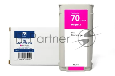 Картридж струйный NVPrint 70 (NV-C9453A) Magenta для HP DesignJet Z2100/Z3100/Z3200/Z5200/Z5400 (130 мл) совместимый