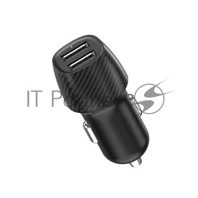 Автомобильное зарядное устройство c двумя портами Rexant (USB-А + USB-A) со световой индикацией, 12Вт, черное