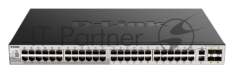 Коммутатор D-Link DGS-3130-54PS/B, 48×1 Гбит/с + 2×10 Гбит/с Base-T + 4×10 Гбит/с SFP+, управляемый