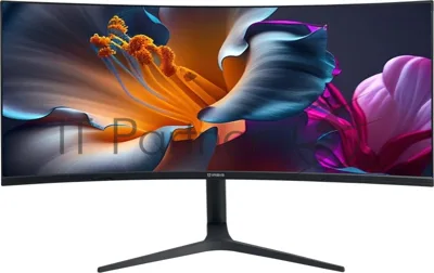 Монитор 38" IRBIS NobleView IPS 3840x1600, 75 Гц, 3 мс, 21:9, 300 кд/м², 1xHDMI, 1xDP, 1xUSB-C(65W), 2xUSB-A, 1xUSB-B, черный