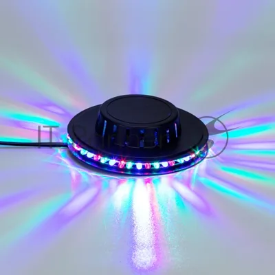 Диско-лампа Летающая тарелка 48 LED, черный корпус, 230В Neon-night