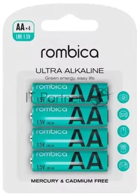 Батарея ALKALINE AA X 4 AB-LR06A ROMBICA