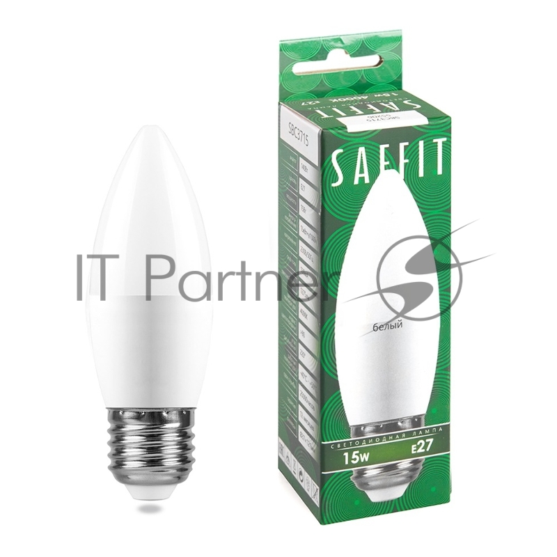 Лампа светодиодная SAFFIT SBC3715 LED 15Вт Е27 белый матовая свеча