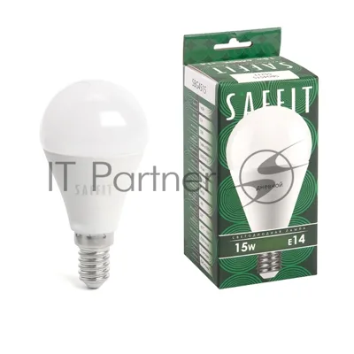 Лампа светодиодная SAFFIT SBG4515 LED 15Вт Е14 дневной матовый шар