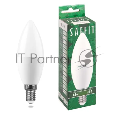 Лампа светодиодная SAFFIT SBC3715 LED 15Вт Е14 дневной матовая свеча