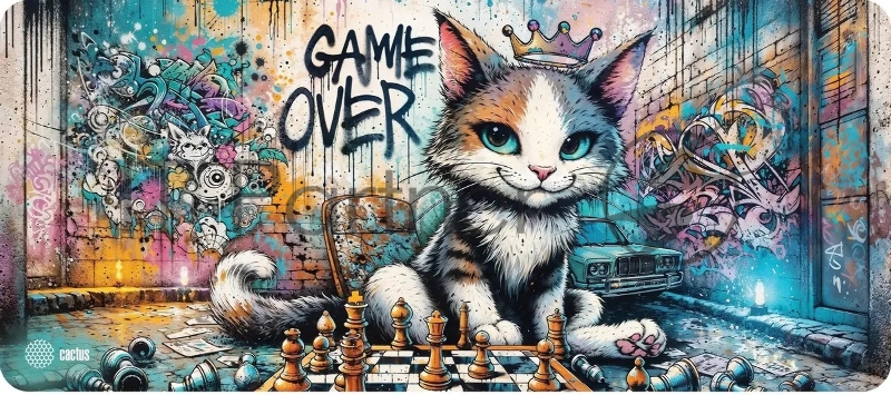Коврик для мыши Cactus Game Over 900x400x4мм (CS-MP-COR01XXL)
