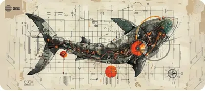 Коврик для мыши Cactus Shark 900x400x4мм (CS-MP-COR03XXL)