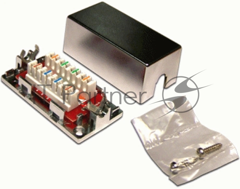 Соединитель Lanmaster LAN-CNB-STP5E (упак.:1шт) 1м серебристый