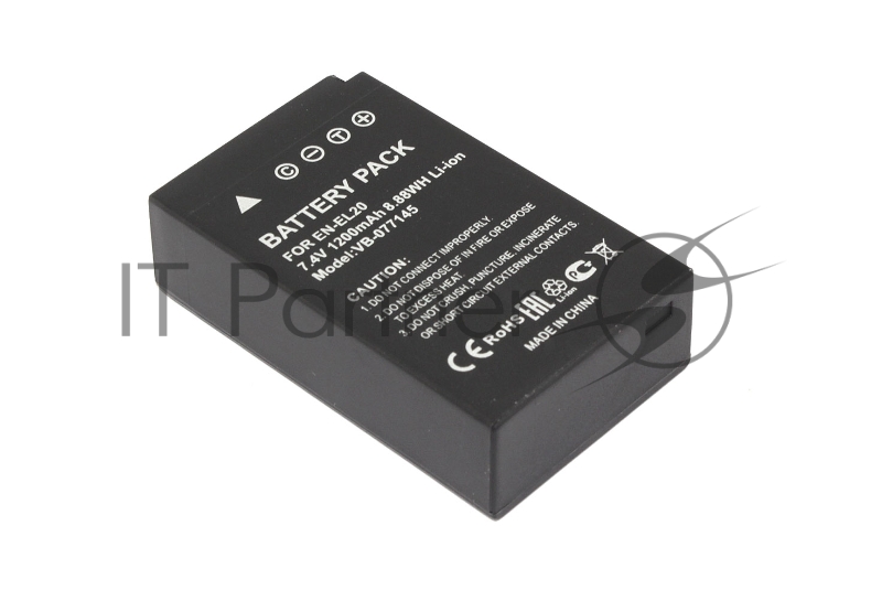 Аккумуляторная батарея для фотоаппарата Nikon 1 J1, 1 J2, 1 J3 (EN-EL20) 7,4V 1200mAh Li-ion