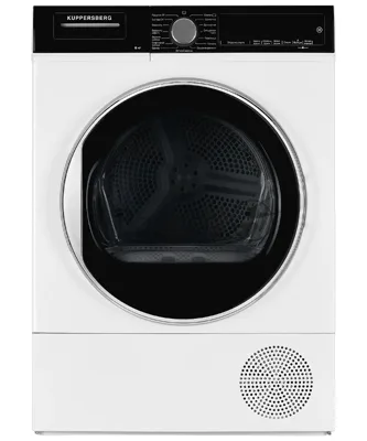 Сушильная машина Kuppersberg DM 560 W белый, 8 кг, сушка - конденсационная, программ - 15, 59.5 x 84.5 x 56.6 см
