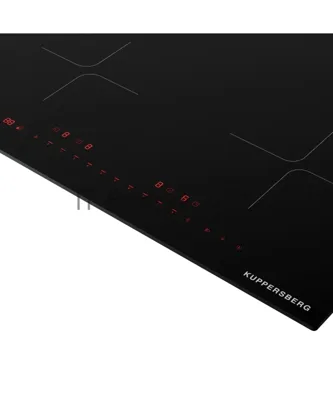 Индукционная варочная панель Kuppersberg ICI 605, индукционная, inverter, High-Tech, 60 см, пауза, таймер, блокировка панели управления, автоматическое отключение, бустер, 9 уровней мощности, прямые края, индикация остаточного тепла, сенсорное управление/invisible, черный