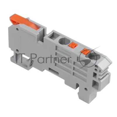 Клемма СМК Rexant 222-621-PT-6 3 вывода рычаг-push-in на DIN-рейку (1-6 мм²) серый (50 шт/уп)