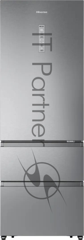 Холодильник Hisense RT641N4ACE серый, двухкамерный, 366/169, морозилка снизу, No Frost