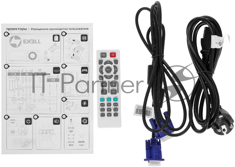 Exell EXD203STW Проектор ламповый короткофокусный DLP, 3600 lm, WXGA (1280x800), 30000:1
