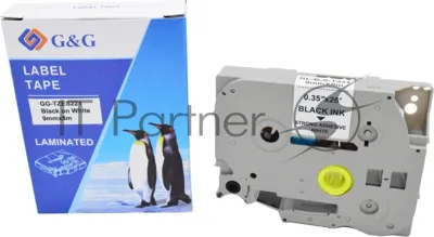 Картридж ленточный G&G GG-TZES221 черный на белом 9x8 для Brother 1010/1280/1280VP/2700VP