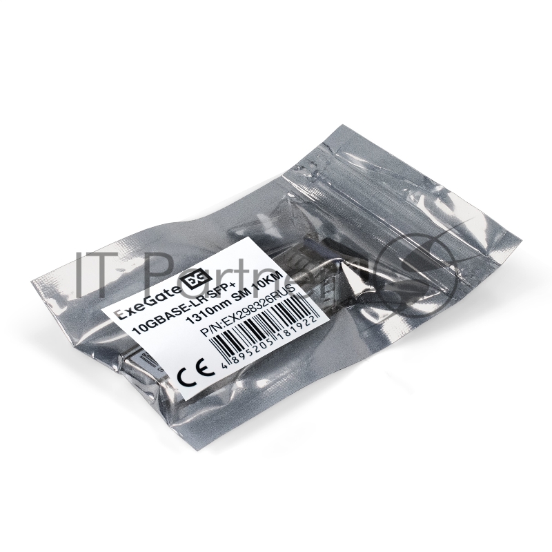 Трансивер SFP+ EXT-10G-SM1310-LC2-10KM (10Gbase-LR для одномодового оптического кабеля, 10 Гбит/с, Tx:1310/Rx:1310 нм, до 10 км, разъем Duplex LC)
