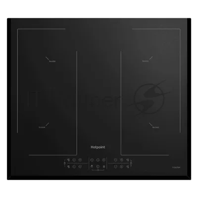 Индукционная варочная поверхность Hotpoint HB 1560B2 BA, 4 конфорки, с зоной расширения, стеклокерамика, 7200 Вт