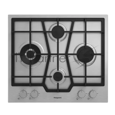 Газовая варочная поверхность Hotpoint HGMTS 643 W IX, 4 конфорки, нержавеющая сталь, 7800 Вт
