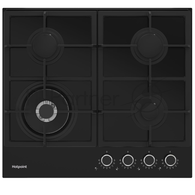 Газовая варочная панель Hotpoint HGS 62F/BK, независимая, черный