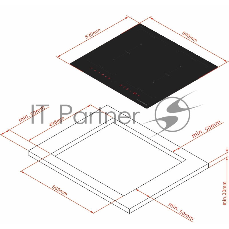 Индукционная варочная панель Kuppersberg ICI 628, индукция, High-Tech, inverter, 9 уровней мощности, бустер, Stop and Go, Flexi-zone, автоматическое отключение, таймер, авто программы, индикатор остаточного тепла, сенсорное/magnet pad управление, черный