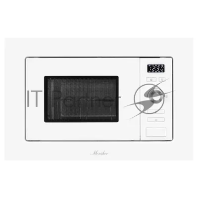 Микроволновая печь встраиваемая MONSHER 201 W 20 л, 800-1250 Вт, гриль, 8 программ, белый