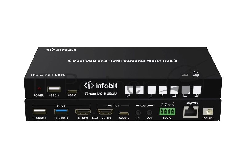 Коммутатор Infobit iTrans UC-HUB2U Dual USB and HDMI Cameras Mixer Hub