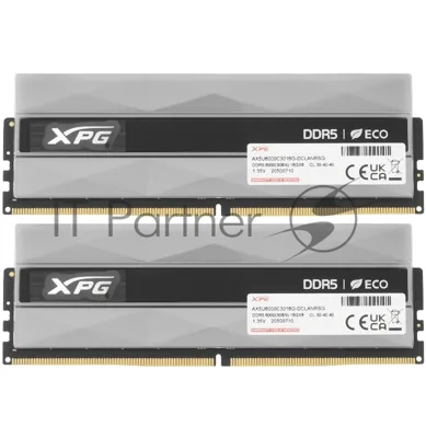 Оперативная память XPG Lancer, DDR5, 32GB (2x16GB), 6000MHz, CL30, DIMM, с радиаторами, RGB, серебристый