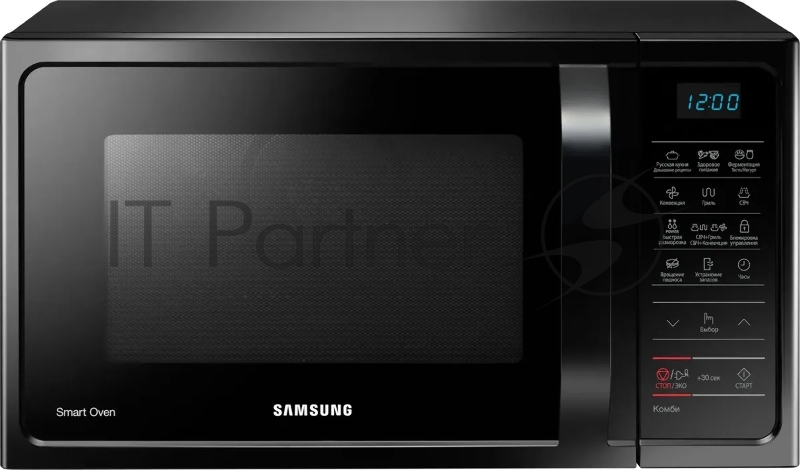 Микроволновая печь Samsung MC28H5013AK/BW черный, 28 л, 900 Вт, переключатели - мембранные кнопки
