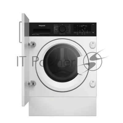 Стирально-сушильная машина встраиваемая Hotpoint WDBIH 8490 VWB белый, загрузка фронтальная 9 кг, 1400 об/мин, класс A
