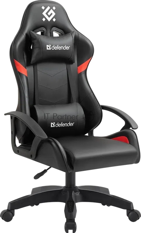 Кресло игровое Defender Sharm черный/крас, класс 2, PU