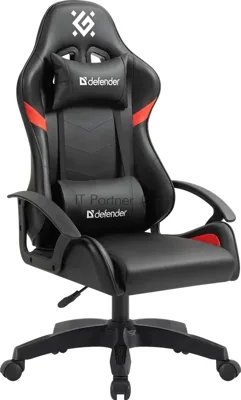 Кресло игровое Defender Sharm черный/крас, класс 2, PU