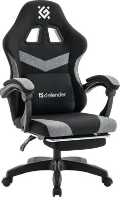 Кресло игровое Defender Runa PRO черн/серый, ткань, класс 2