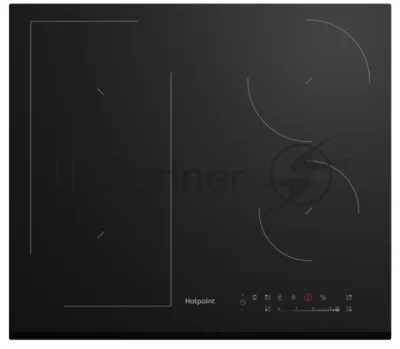 Индукционная варочная поверхность Hotpoint HS 3560B BF, 4 конфорки, с зоной расширения, стеклокерамика, 7400 Вт